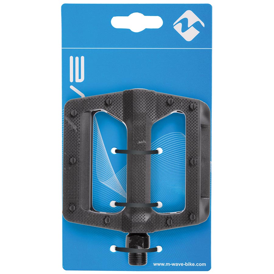 M-Wave Steady K6 Platform Pedals Body: Composite Spindle: Cr-Mo 9/16 Black