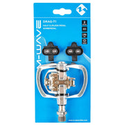 M-Wave DRAG-T1 Dual Sided Pedals Body: Aluminum Spindle: Cr-Mo 9/16 Silver Pair