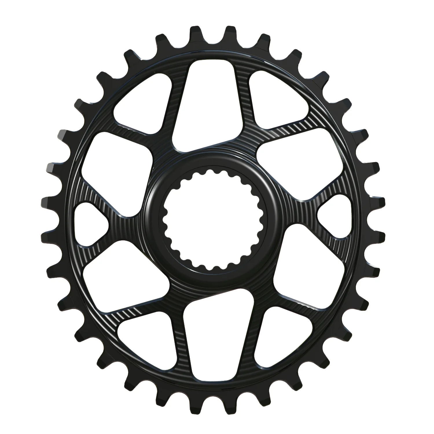 Works Components Oval Chainring Shimano DM 30T Boost 3mm Blk