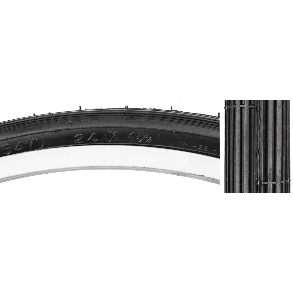 TIRE SUNLT 24x1-1/4 S5/6 BK/BK STREET K23 WIRE