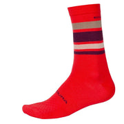 Endura BaaBaa Merino Stripe Sock Pomegranate L/XL