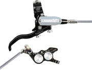 Hope EVO GR4 Disc Brake Lever Set - Right Hand Post Mount 4-Piston Braided Hydraulic Hose BLK/Silver