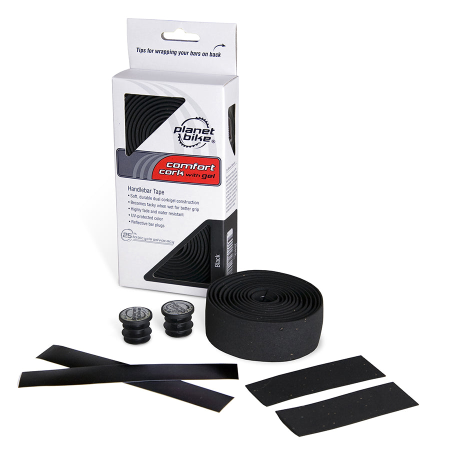 Planet Bike Comfort Cork Handlebar tape Black