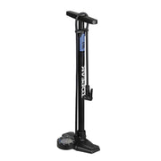 Topeak Joeblow Roadie Ex Floor Pump - Steel Barrel / Plastic Base 3.5" Base Mount Gauge 160 Psi /11 Bar Smarthead BLK/Blue