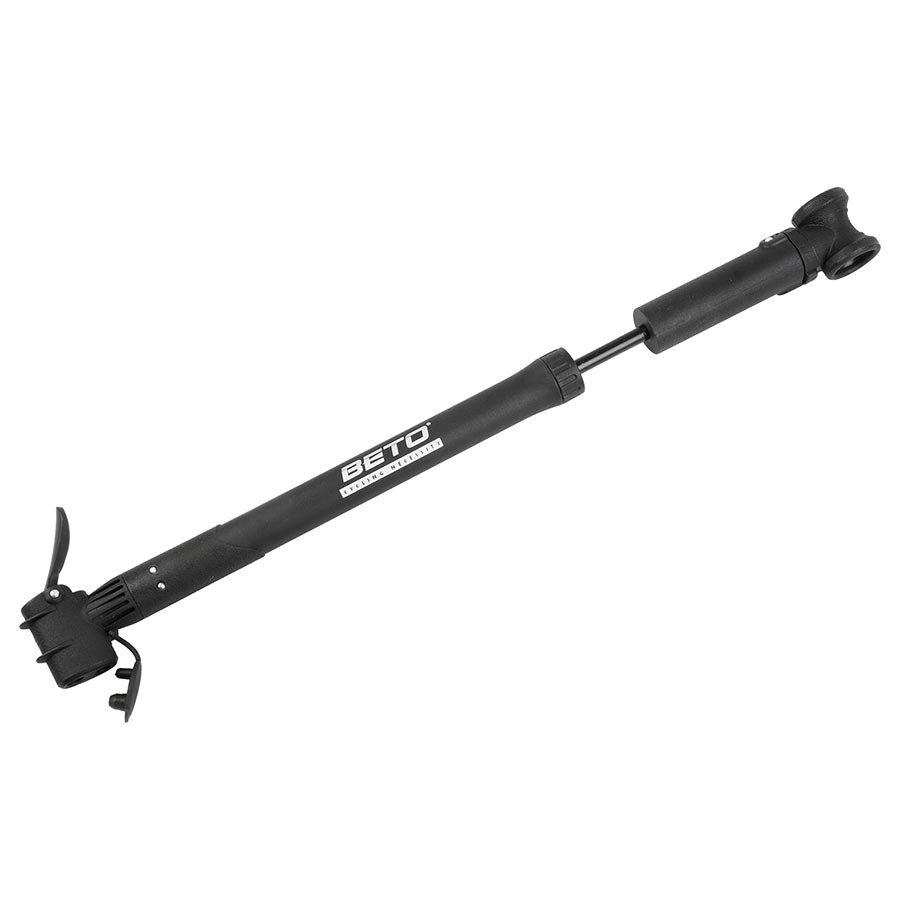 Beto Frame Pump 480mm Pump 414-480mm Dual Valve Head Black