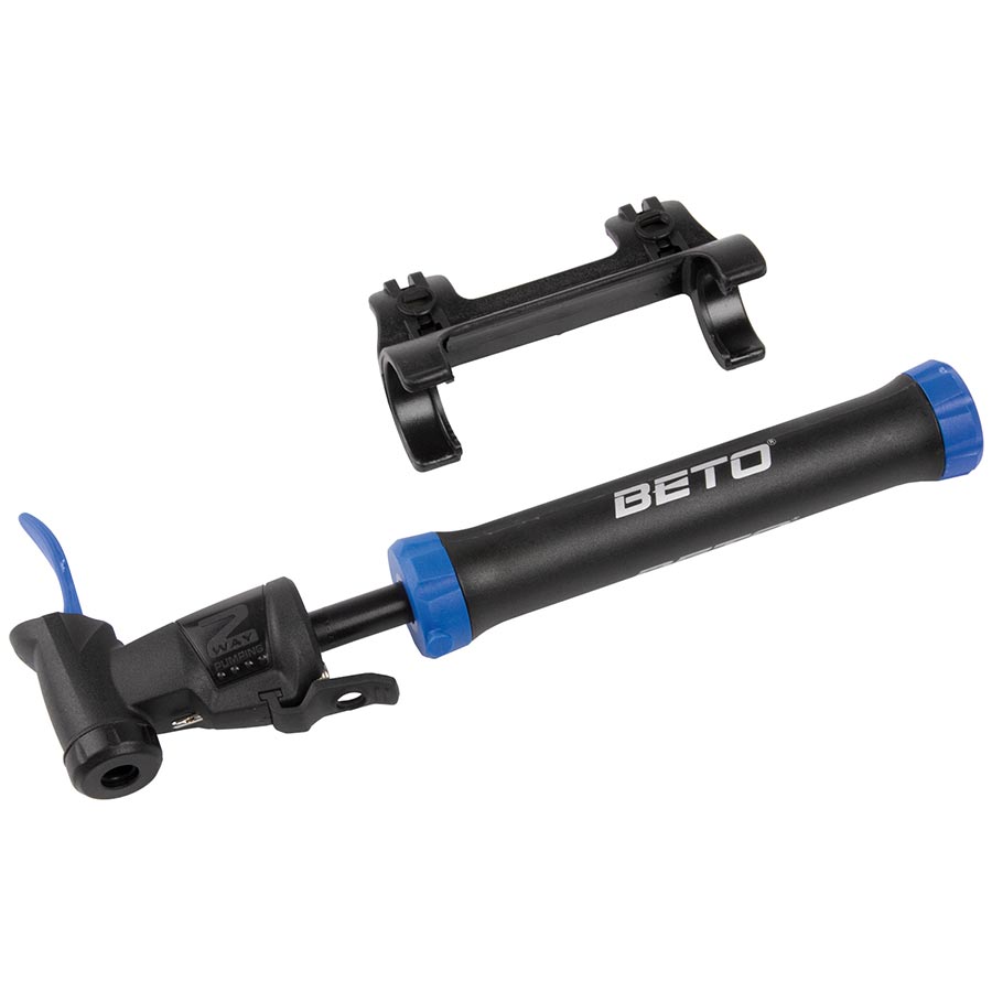Beto Double Shot Mini Pump 80psi Reversible Black