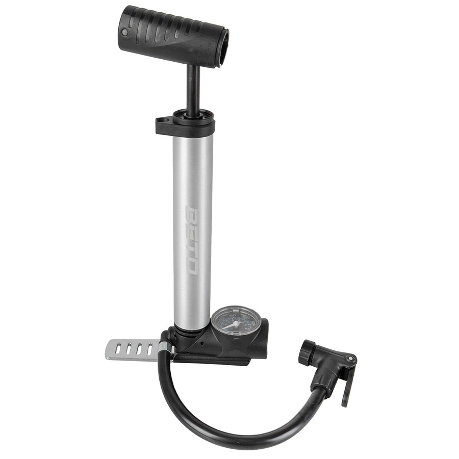 Beto 2 in 1 Mini Pump 125psi Reversible Silver