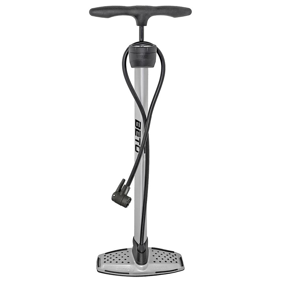 Beto 11/160 DS Floor Pump Dual Valve Head 160psi Silver