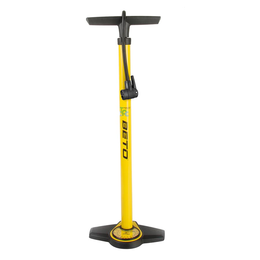 Beto 11/160 Y Floor Pump Dual Valve Head 160psi Yellow