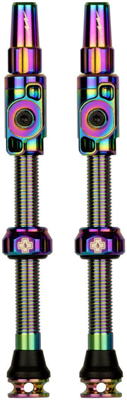 Muc-Off Big Bore Lite Tubeless Valve Stems - XLarge 60mm Iridescent