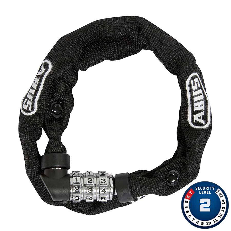 Abus 1200 Web Chain Lock Combo 4mm 110cm 3.6 Black