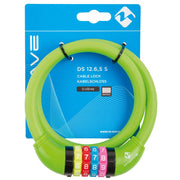 M-Wave DS 12.6 Cable lock Combination 12mm 12x650mm Green