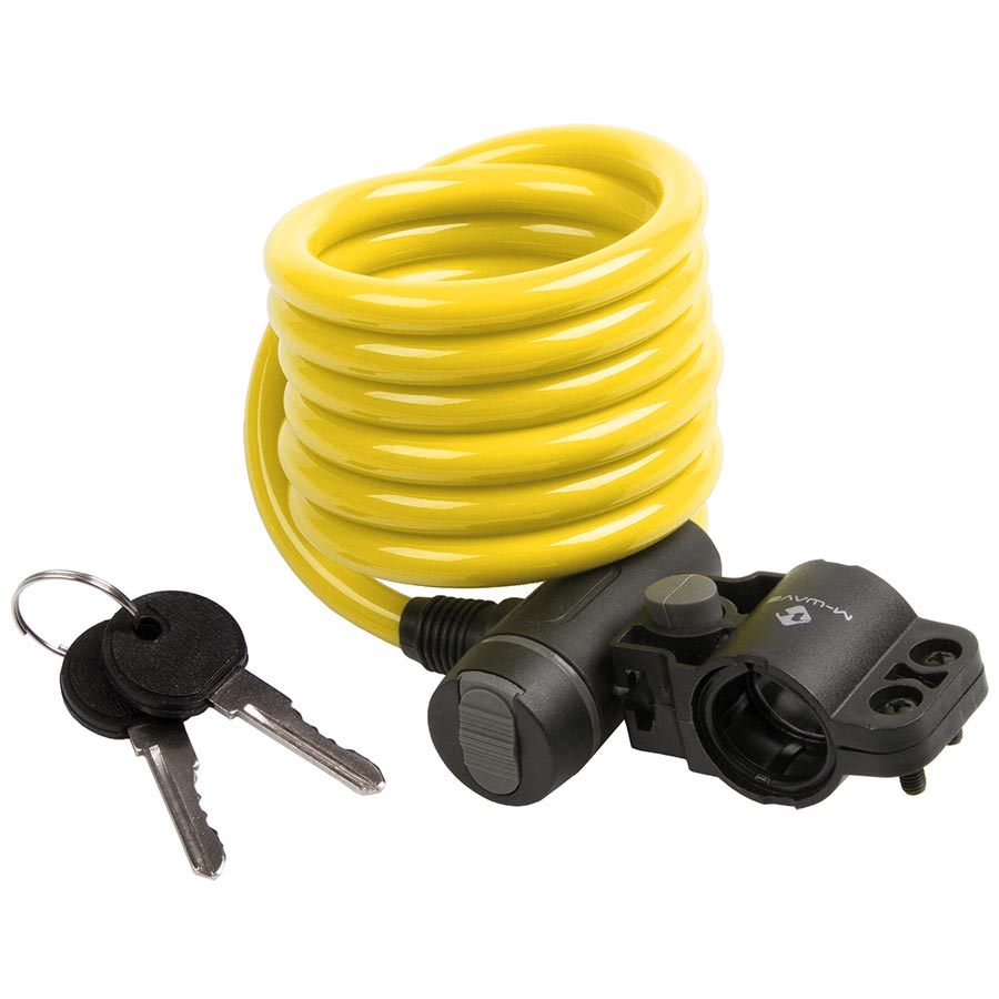 M-Wave S 10.18 Cable lock Key 10mm 10x1800mm Yellow