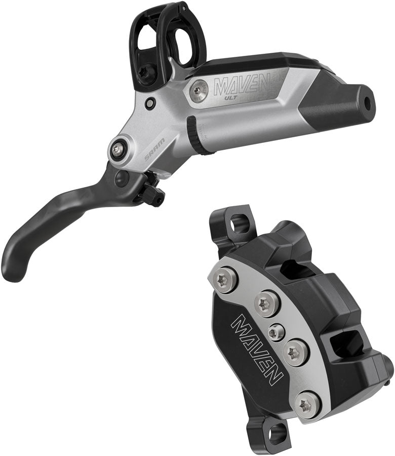 SRAM Maven Ultimate Stealth Disc Brake Lever - Front Rear Post Mount 4-Piston Carbon Lever Ti Hardware Silver/BLK B1