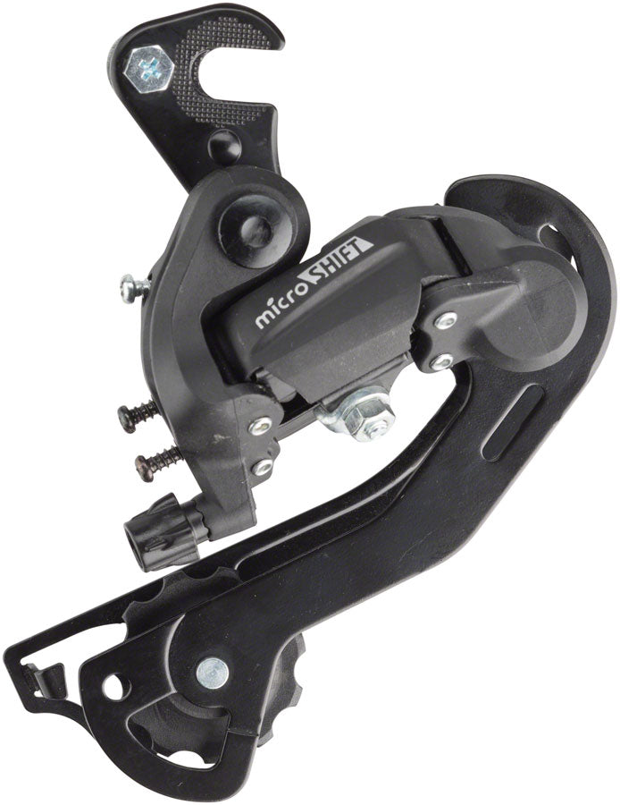 microSHIFT M21 Rear Derailleur - 6/7 Speed Long Cage Dropout Claw Hanger BLK