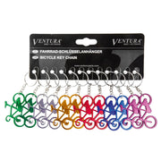 Ventura Bike Key Ring 12 units Assorted colors 12pcs