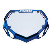 BOX Box Two Number Plate Blue Chrome - Small