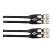Origin8 Leather Double Toe Straps 420mm Black