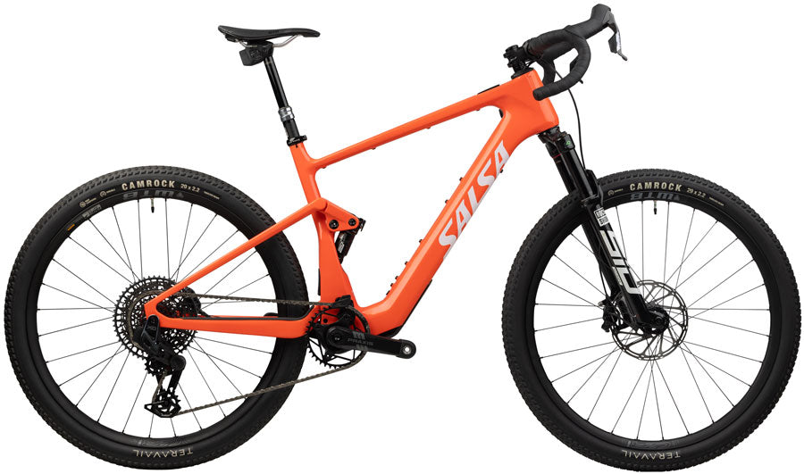 Salsa Wanderosa C Force XO AXS Transmission Ebike - 29" Carbon Coral X-Large