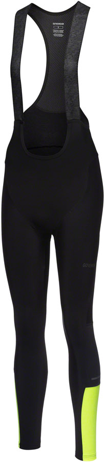 Gorewear Swiftride Thermo Bib Tights + - Black/Neon Yellow Womens Large