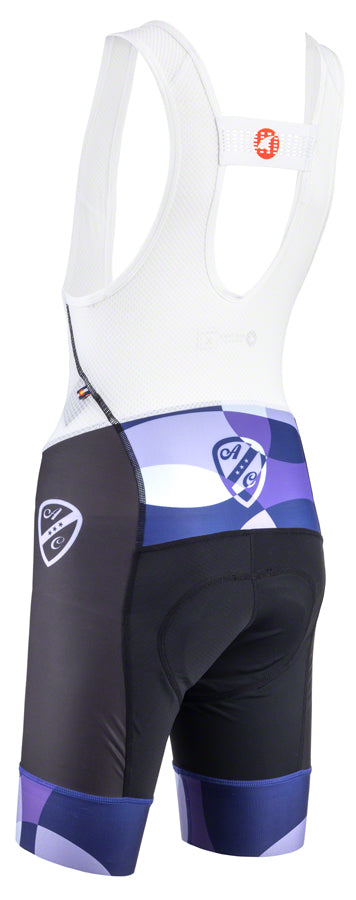 All-City Dot Game Womens Bib Short - BLK Dark Purple Purple Lavender Lite Blue X-Large