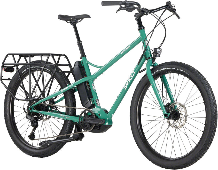 Surly Skid Loader Cargo Ebike - 27.5 Steel Illegal Smile Green Medium