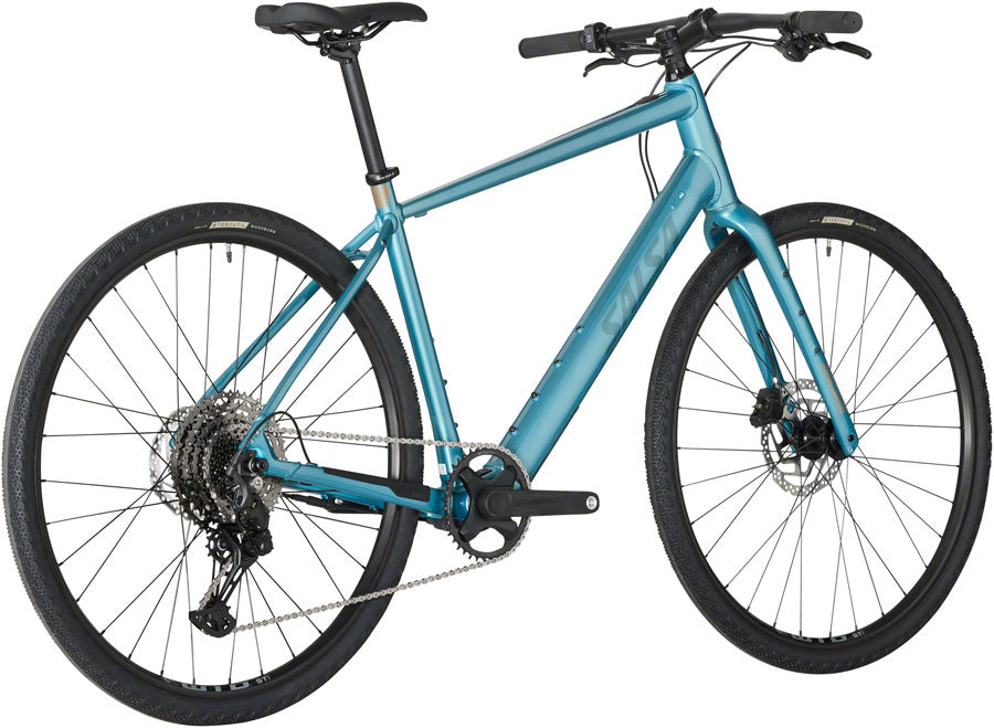 Salsa Confluence Flat Bar Cues 11 Ebike - 700c Aluminum Dark Cyan Medium
