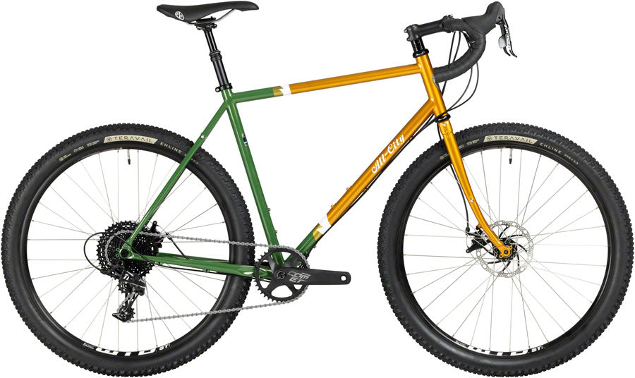 All-City Gorilla Monsoon Bike - 650b Steel APEX Tangerine Evergreen 46cm