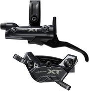 Shimano Deore XT BR-M8220 Disc Brake BL-M8200 Lever - Left/Front Post Mount 4-Piston Caliper SM-BH90-SBM Hose Fin Metal Pads BLK
