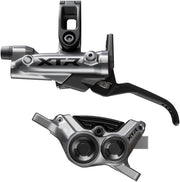 Shimano XTR M9220 Enduro Disc Brake Lever - Left/Front Post Mount 4-Piston Caliper SM-BH90-SBM Hose Finned Metal Pads Gray