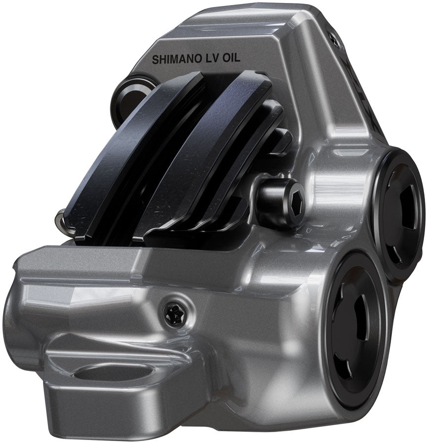 Shimano XTR M9220 Enduro Disc Brake Lever - Right/Rear Post Mount 4-Piston Caliper SM-BH90-SBM Hose Finned Metal Pads Gray