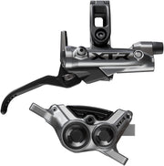 Shimano XTR M9220 Enduro Disc Brake Lever - Right/Rear Post Mount 4-Piston Caliper SM-BH90-SBM Hose Finned Metal Pads Gray