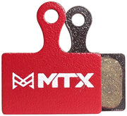 MTX Red Label RACE Disc Brake Pads - Ceramic/Kevlar Compound Shimano Road XTR 9100 / GRX / Dura-Ace Road 2-Piston Single Set