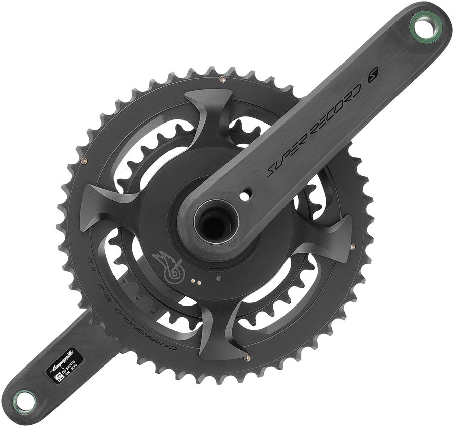 Campagnolo Super Record S Wireless Power Meter Crankset - 172.5mm 12-Speed 50/34t Campy 121/88 Asym BCD Ultra Torque Spindle Carbon