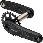 Samox Silver DJ-1 Crankset - 155mm 3-Bolt Direct Mount 25t Chainring 24mm Chromoly Spindle BLK