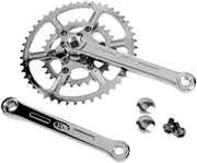 Velo Orange Grand Cru 50.4 BCD Crankset - 175mm 5-10-Speed 46/30t 50.4 BCD Square Taper JIS Spindle Interface Polished Stainless