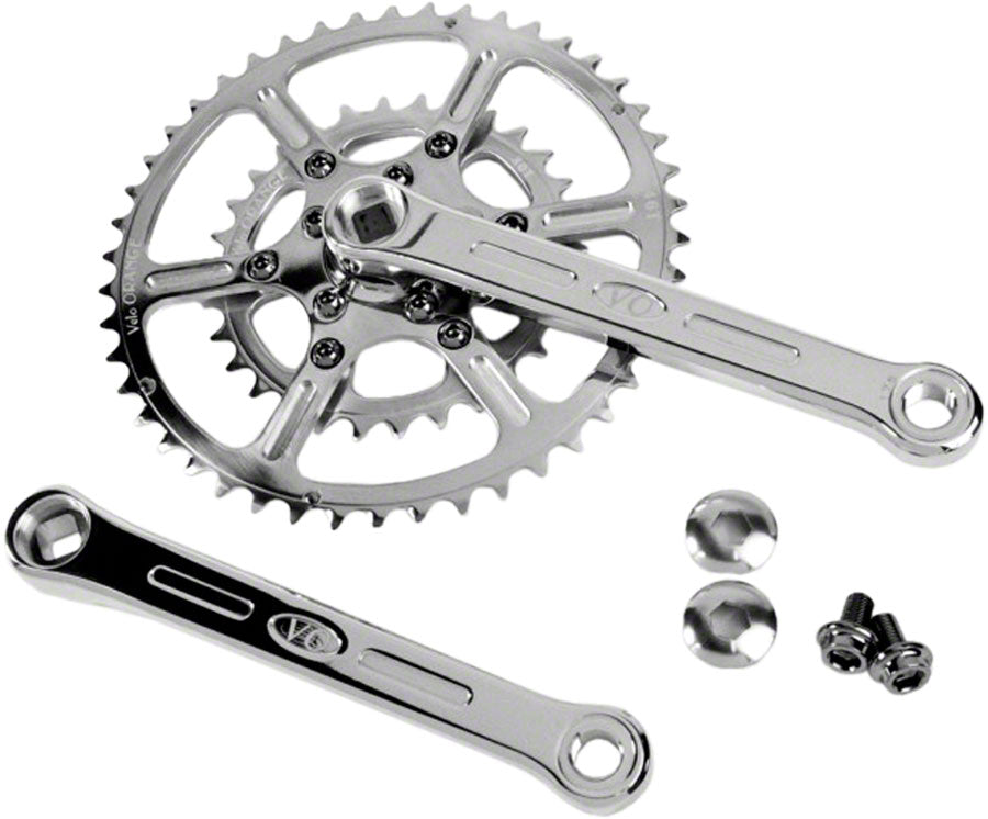 Velo Orange Grand Cru 50.4 BCD Crankset - 175mm 5-10-Speed 46/30t 50.4 BCD Square Taper JIS Spindle Interface Polished Stainless