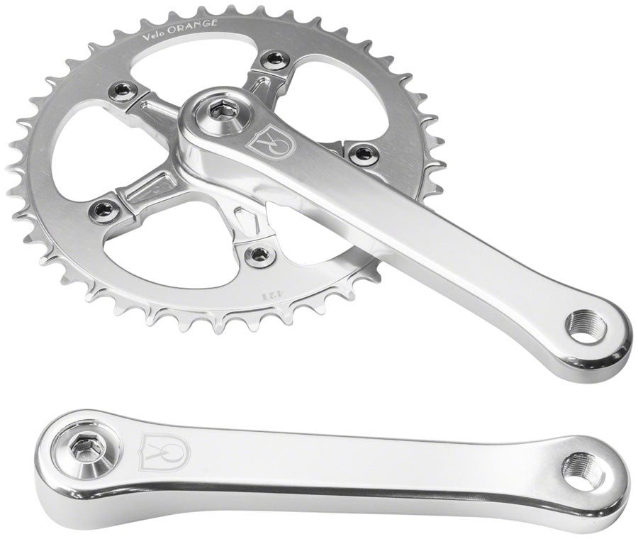 Velo Orange 1-Speed Crankset - 175mm 42t Square Taper JIS Spindle Interface Polished Aluminum
