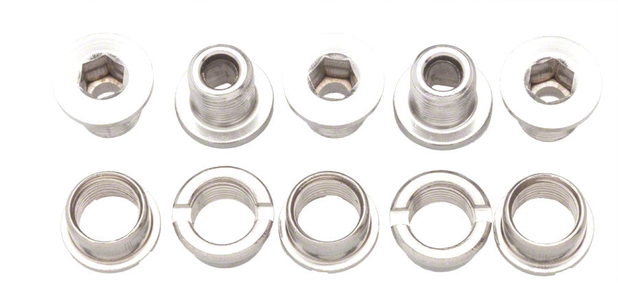 Problem Solvers Double Chainring Bolts Silver Chromoly