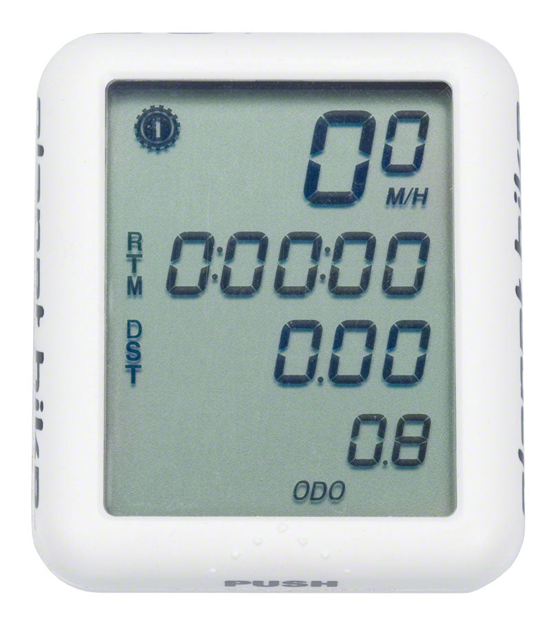 Planet Bike Protege 9.0 Bike Computer - Wired White