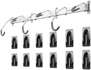 Delta Heavy Duty Track Rack Wall Mount Bike Rack - 6-Bike Silver
