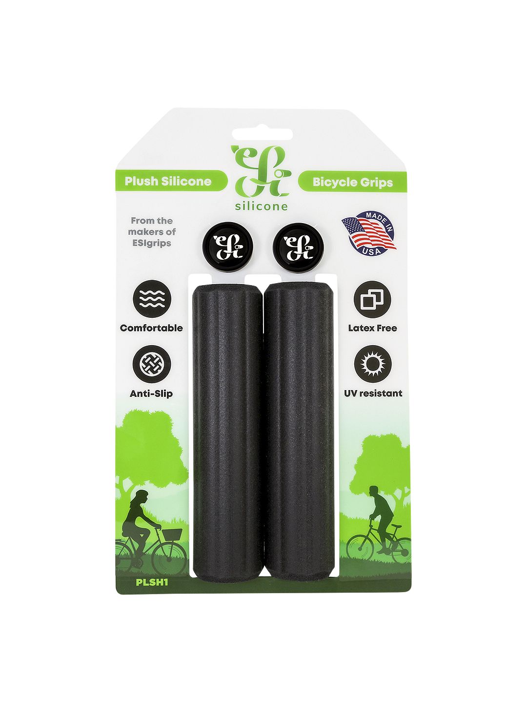 ESI grips Plush Silicone Grips Black