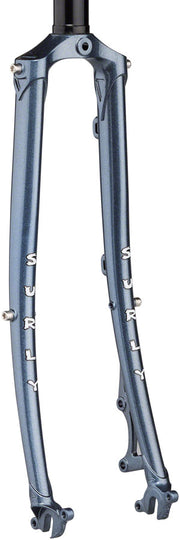 Surly Straggler Fork - 700c QRx100mm 1-1/8" Straight Steerer 400mm Axle To Crown Steel Cold Steel Blue