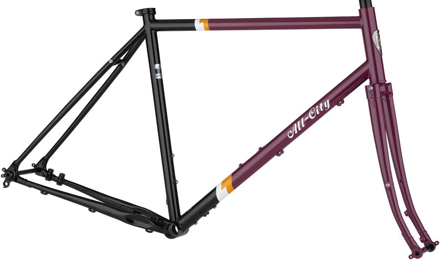 All-City Gorilla Monsoon Frameset - 650b Steel Charred Berry 55cm