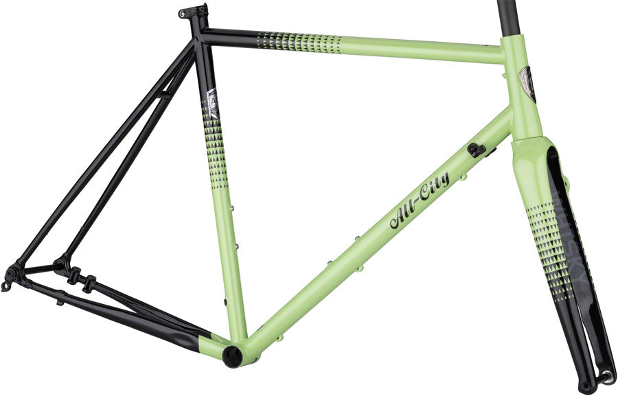 All-City Zig Zag Frameset - 700c Steel Honeydew Bling 52cm