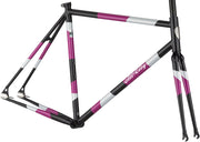 All-City Big Block Frameset - 700c Steel Midnight/Frost/Violet 46cm