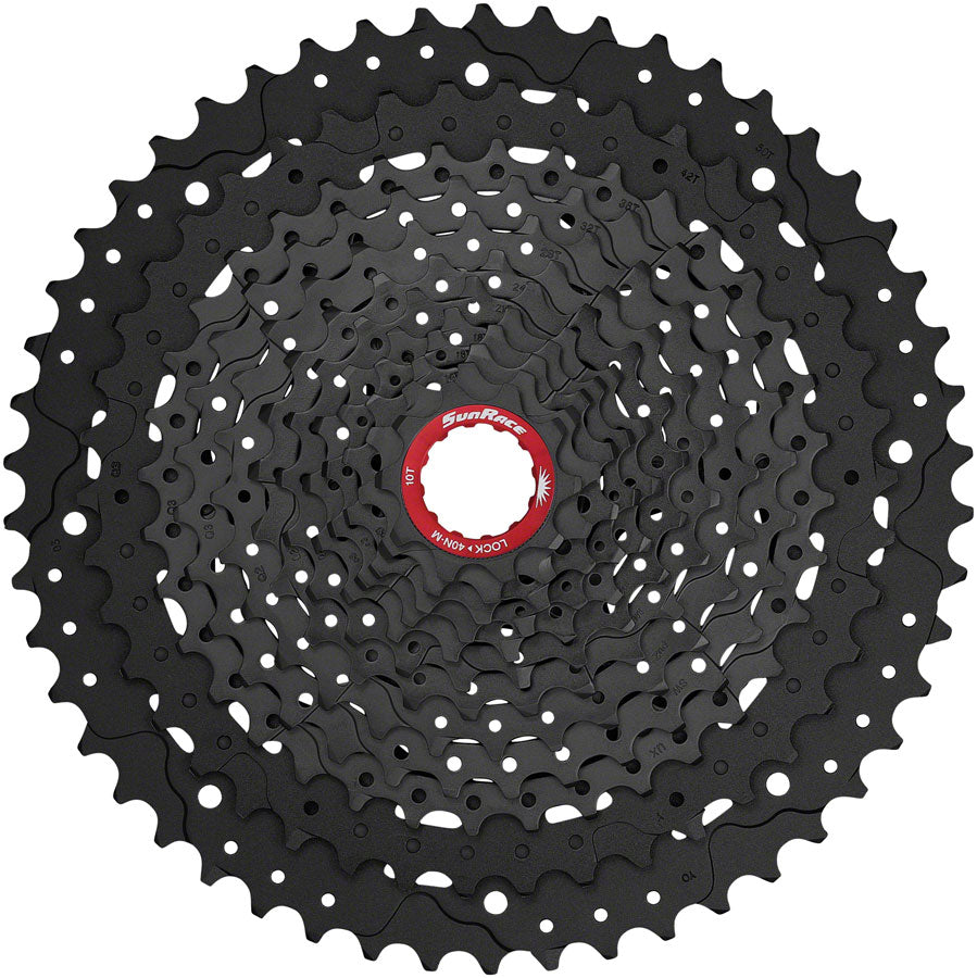 SunRace MZ91X Cassette - 12-Speed 10-50t Black Chrome For XD Driver Body