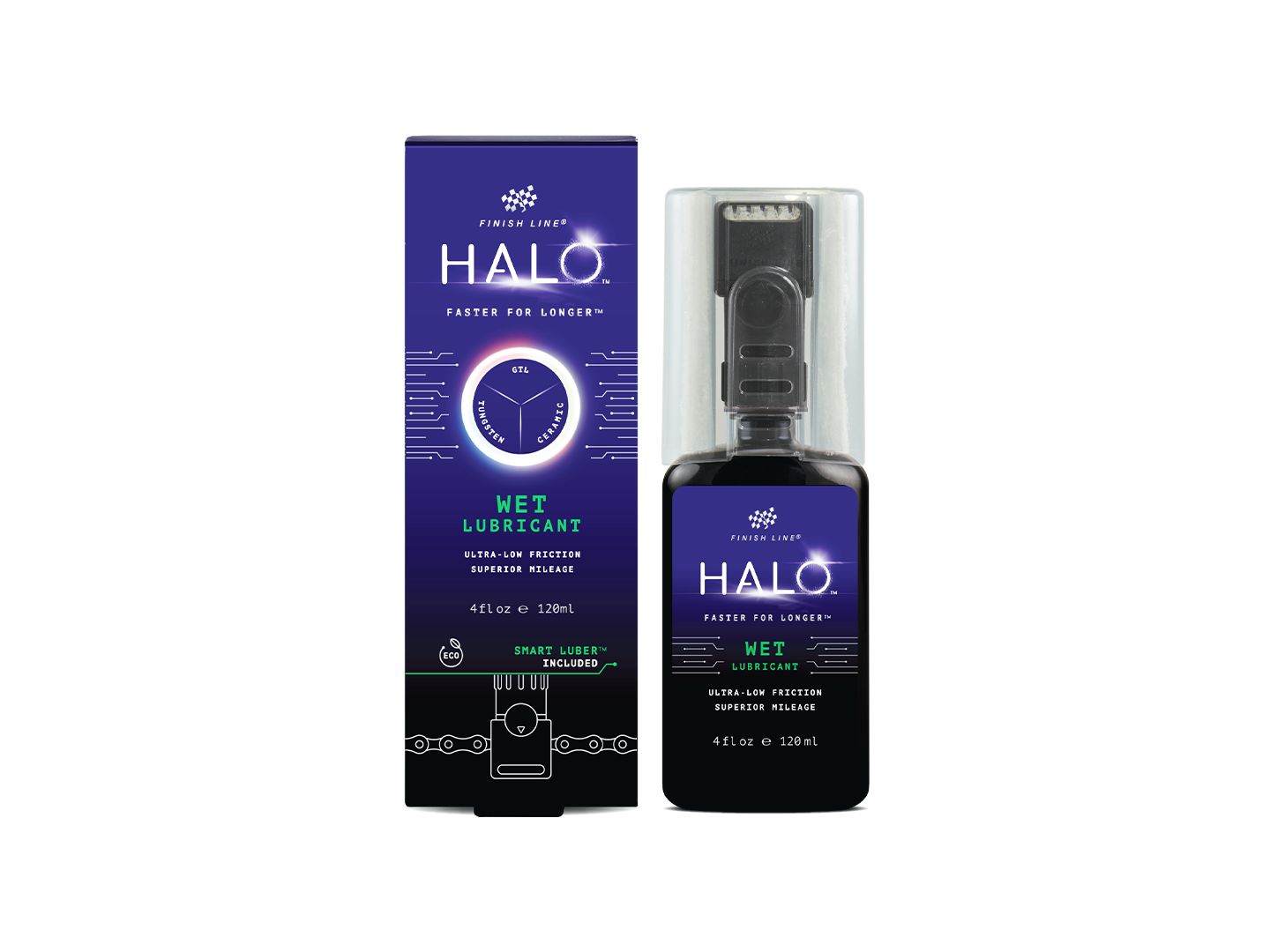 Finish Line HALO Wet Lube Bottle and Tool Set - 4oz