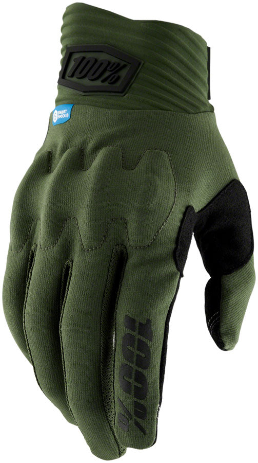 100% Cognito Smart Shock Gloves - Army Green Mens 2X-Large