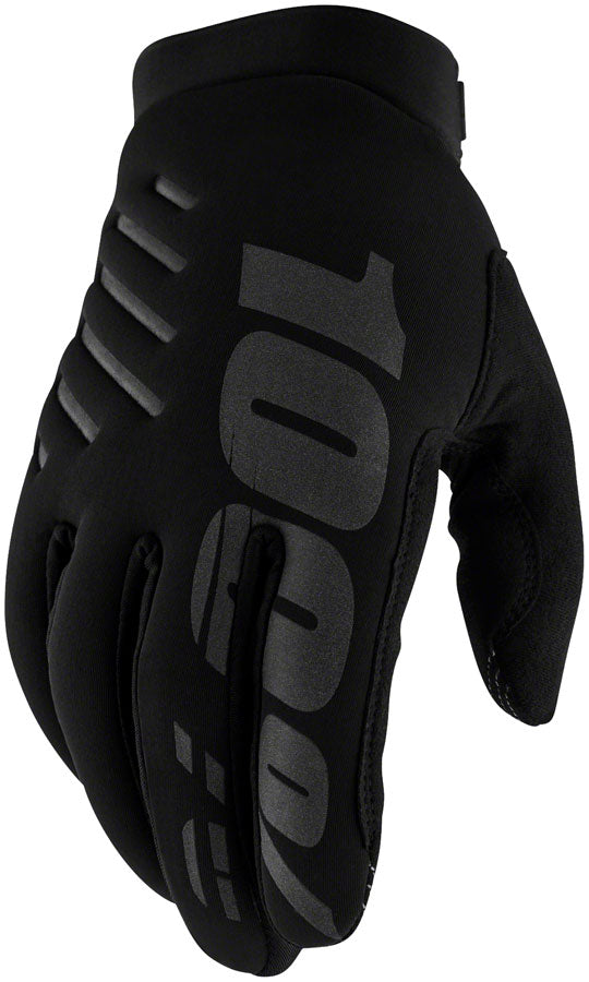 100% Brisker Youth Gloves - Black X-Large